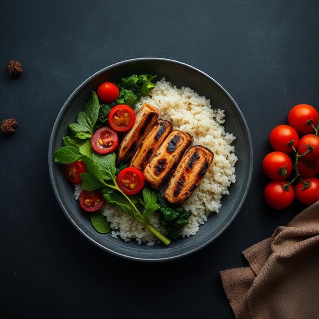 Healthy protein meal bowl